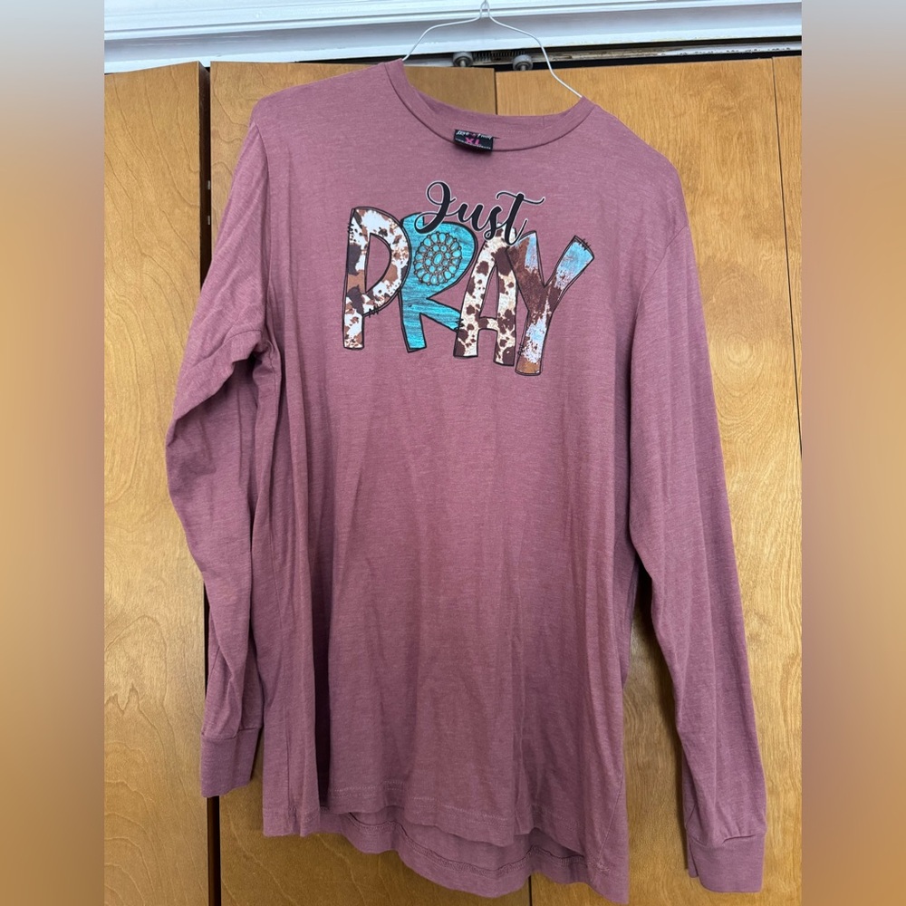 CLEARANCE Love Kids Long Sleeve Shirt - Mauve and Teal